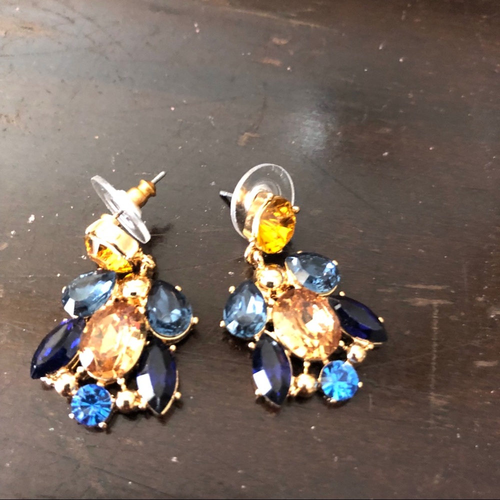 Multicolor Glass Earrings . - Picture 4 of 5